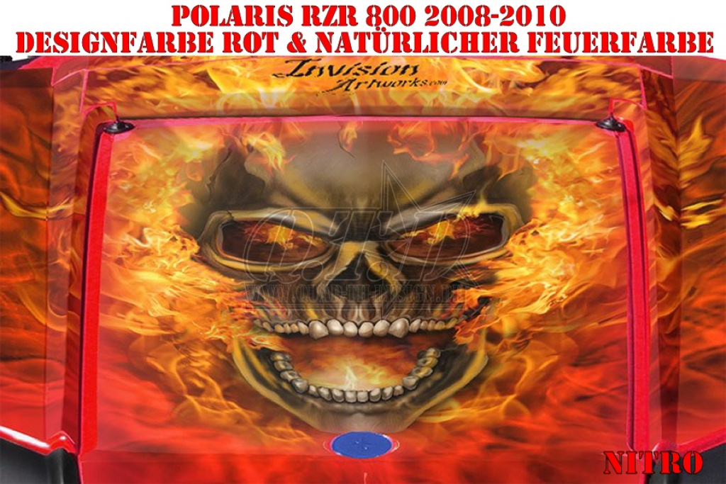 Nitro Rot, Feuerfarbe = Natürlich für Polaris RZR 800/800 S - 2006-2010